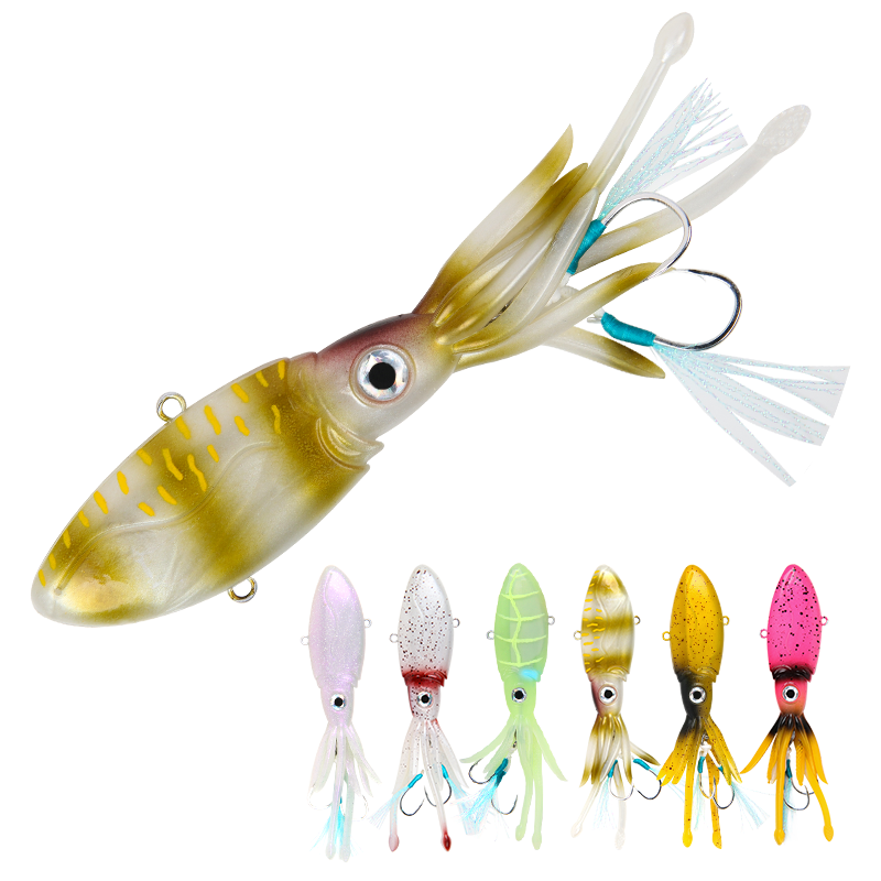 90g 130g 170g 200g 250g Squid Seeker Luminous Squid Lure_yy