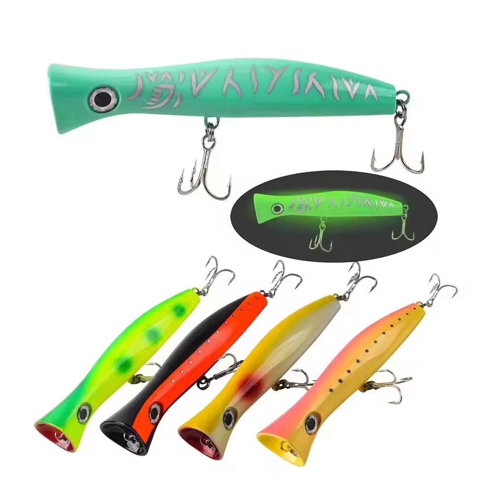 19cm 120g Top Water Popper Fishing Lures Artificial Hard Bait Floating Fishing Popper Lure Trolling Bait