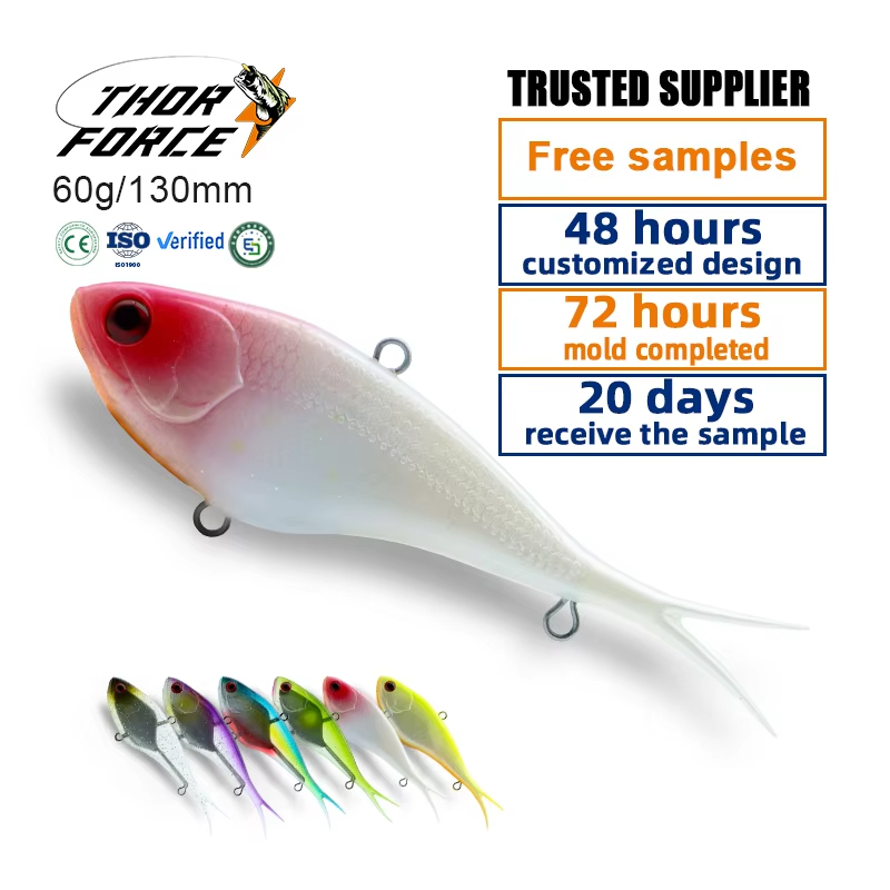 VIB Soft Bait Large Size 130mm 60g Long Distance Casting Lure with Hook for Sea Fishing, Fork Tail Artificial Bait - Taobao