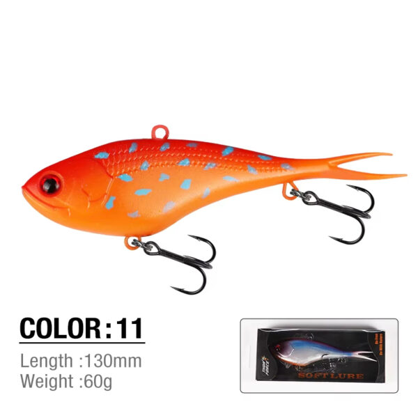 VIB Soft Bait Large Size 130mm 60g Long Distance Casting Lure with Hook for Sea Fishing, Fork Tail Artificial Bait - Taobao - Image 3