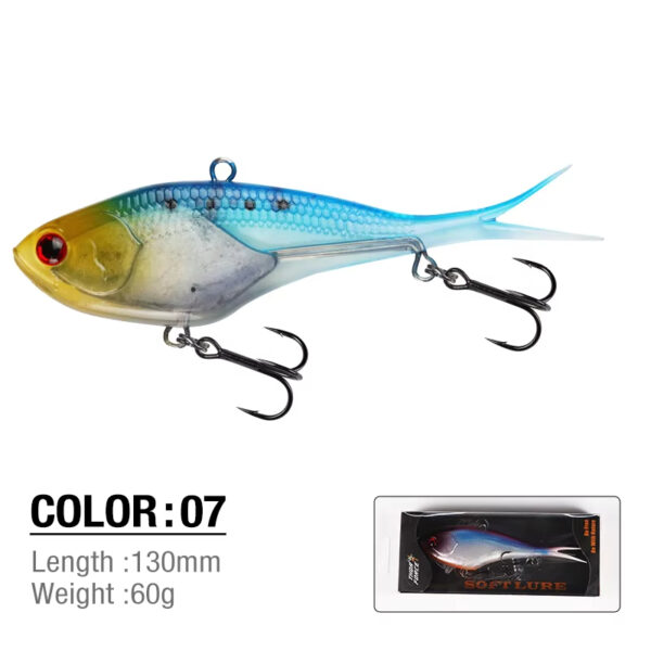VIB Soft Bait Large Size 130mm 60g Long Distance Casting Lure with Hook for Sea Fishing, Fork Tail Artificial Bait - Taobao - Image 4