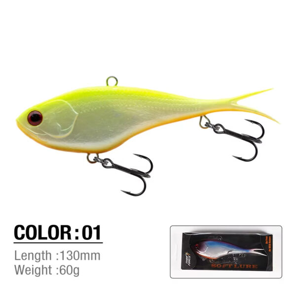 VIB Soft Bait Large Size 130mm 60g Long Distance Casting Lure with Hook for Sea Fishing, Fork Tail Artificial Bait - Taobao - Image 5